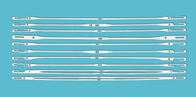 C Type Simplex Flat Steel Healds Of Shuttleless Weaving Loom 331x5.5x0.3mm Eyelet 6.5x1.8mm